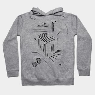 architecture construction area sketch Hoodie